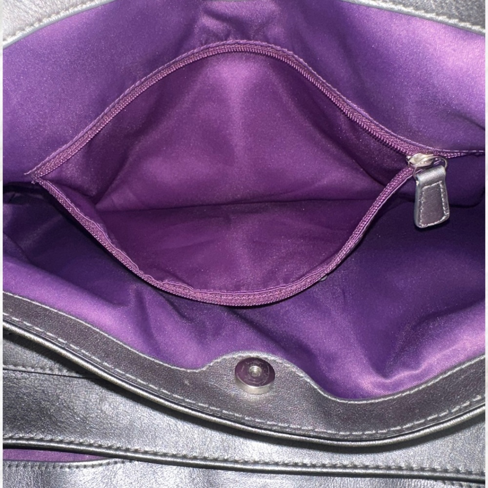 Coach Metallic Silver Handbag - Picture 9 of 16